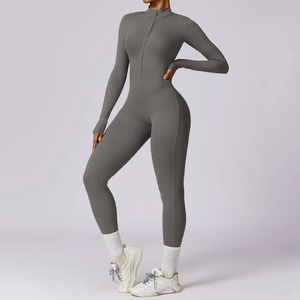 Nuevo Top Deportivo de Manga Corta con Cierre para Mujer, Cuello en V, Ligero, Transpirable, Elástico, de Spandex/Nylon para Yoga y Deportes - Product Image 3