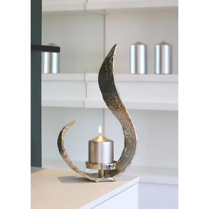 <b>Black</b> Abstract Design Tapered <b>Candlestick</b> <b>Holder</b> with Curved Base Tabletop Modern Interior Home Hotels Decor Candle Stand - Product Image 2