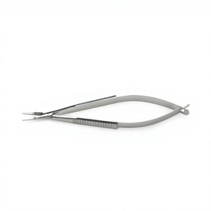 Castroviejo-soporte de microagujas para cirugías, instrumentos de cirugía plástica de 14cm, 18cm, curvada recta de 0,4mm - Product Image 1