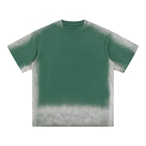 Camiseta de Manga Corta para Hombre, Cuello Redondo, Color Degradado, Informal, Tejida, 100% Algodón, Corte Regular, Diseño Liso - Product Image 5