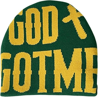 Bonnet d'hiver personnalisé OEM de style Y2K en jacquard avec impression de logo et de lettre pour la plage et les voyages