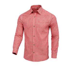 Conjunto Premium de Camisa y Pantalones Cortos Rojos de Lederhosen para Hombre, Estilo Oktoberfest Alemán, Tallas 46 a 60 - Product Image 4