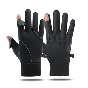 Gants de course thermiques coupe-vent pour hommes et femmes – Gants doux doublés de polaire avec grip en silicone pour les sports d'hiver - Product Image 6