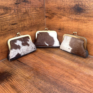 Monedero de piel de vaca pequeño de diseñador Popular multifuncional para mujer, monedero de cuero genuino a la moda, carteras con cierre de Metal - Product Image 4