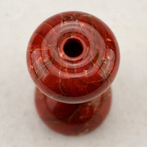Jarrón de Mármol Ónix Rojo Carmesí en Forma de Reloj de Arena, Hecho a Mano, de Piedra Pulida, para Flores, Decoración de Lujo para Hogar y Hotel, Venta al Por Mayor - Product Image 3