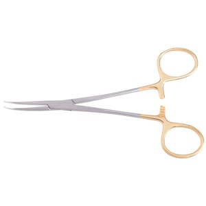 Pinzas de Disección para Vasectomía sin Bisturí, Curvas, Doradas, Alemanas, de Acero Inoxidable, para Urología, 13 cm - Product Image 1