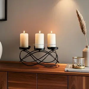 Porte-bougie en métal haut de gamme pour hôtels européens, porte-bougie moderne avec accent doré, style britannique, Zahid Exports - Product Image 4