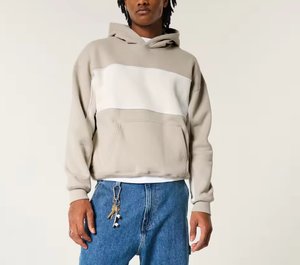 Sudadera con capucha de bloques de color para hombre – Sudadera informal estilo streetwear con bolsillo canguro - Product Image 1