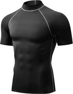 Camisetas de compresión deportivas más vendidas, de secado rápido, manga corta, con protección UPF50+ para natación, para hombre. - Product Image 2
