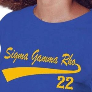 Sudadera Sigma Gamma Rho Azul Rey para Mujer, Sudadera de Forro Polar con Cuello Redondo, Diseño con Letras, Personalizada, Universitaria, Informal - Product Image 2