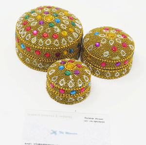 Boîte à pilules cosmétique pour femmes, boîtes à bibelots décoratives pour la maison, boîte à bijoux en laque scintillante perlée, ensemble de 3 pièces - Product Image 4