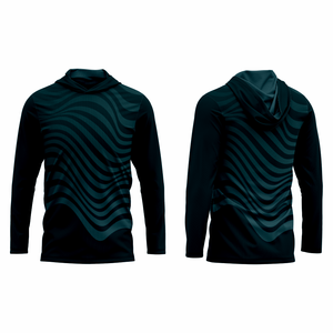 เสื้อฮู้ดซัมเมอร์แบบกำหนดเอง แห้งเร็ว ป้องกันรังสียูวี ยืดหยุ่นได้ เหมาะสำหรับการฝึกซ้อม ผลิตจากโพลีเอสเตอร์ 100% - Product Image 4