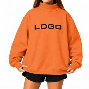 Sudadera Clásica Holgada para Mujer, Cuello Alto, Manga Larga, Silueta Relajada, Estilo Casual Moderno - Product Image 2