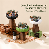 Coffret Cadeau Diffuseur Artistique en Pierre pour Aromathérapie, Huile Parfumée et Fleurs Séchées pour la Décoration Moderne de la Maison, de la Chambre et du Bureau