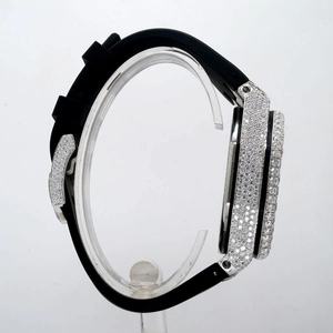 Reloj de Pulsera de Lujo para Hombre con Correa de Goma, Automático, con Moissanita de Alta Calidad, Certificado por Diamond Tester Pass, Estilo Hip Hop - Product Image 4