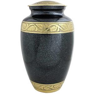 Urna de latón bellamente diseñada con artesanía artesanal y un acabado brillante para un tributo duradero por Axiom Home Accents - Product Image 4