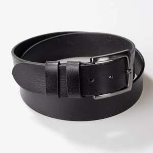Ceinture en cuir véritable pour homme de haute qualité avec boucle en alliage, vente en gros 2026, design élégant pour jeans décontractés, logo personnalisé, marque - Product Image 1