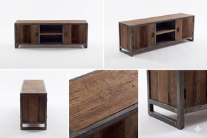 Aliando Scandinavian Floating Solid Wood TV Dresser Wall Mounted Media <b>Console</b> Natural Finish for Modern Minimalist Living Room - Product Image 5