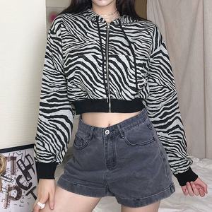เสื้อฮู้ดแขนยาวลายม้าลายสำหรับผู้หญิง สไตล์สตรีทแวร์สุดฮิต เสื้อสเวตเชิ้ตลำลองแฟชั่นนำสมัย รับผลิตตามสั่ง ขายส่งในสหรัฐอเมริกา - Product Image 5