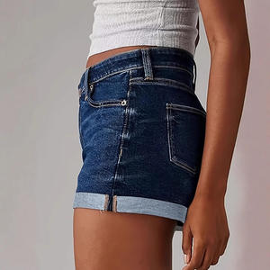 Shorts de Mezclilla para Mujer, Diseño Recto y Ajustado, a la Moda, de Algodón, Cómodos y Transpirables, Venta al Por Mayor, Verano - Product Image 5