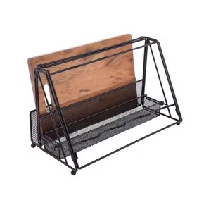 Mango Wood Serving Caddy Decorative <b>Kitchen</b> Organizer for Storage Tableware Cutlery Office Use-OEM Design With Metal Handle - Product Image 4