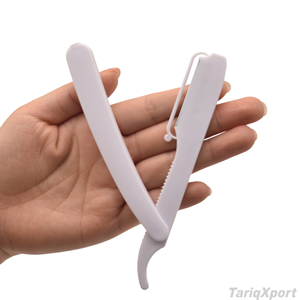 Disposable Plastic Barber Shaving <b>Razor</b> Salon Use Folding Handle Disposable Straight <b>Razor</b> for Hair Salon Shaving - Product Image 6