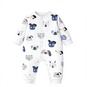 ชุดรอมเปอร์เด็กแขนยาว พรีเมียม ผลิตจากใยไผ่ 95% ผสมสแปนเด็กซ์ 5% เป็นมิตรต่อสิ่งแวดล้อม ติดกระดุมแป๊ก เนื้อผ้านุ่ม ระบายอากาศได้ดี แห้งเร็ว อ่อนโยนต่อผิว - Product Image 1