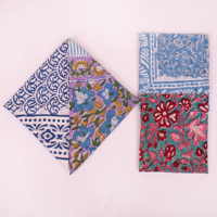 Mouchoirs en coton imprimé de luxe, multicolores, floraux, vintage, écologiques, de haute qualité, cadeau pour adultes, femmes, voyages d'été