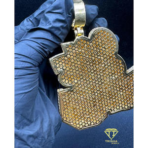 Pendentif prénom bébé années 80, collier hip-hop en or avec diamants de laboratoire, bijoux personnalisés scintillants, cadeau pour hommes et femmes - Product Image 4