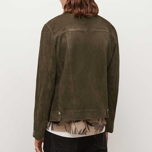Fashion <b>Men's</b> Leather <b>Jackets</b> Autumn Suede Solid Color Popular Design Casual <b>Velvet</b> Male <b>Jacket</b> OEM Service Customized - Product Image 3