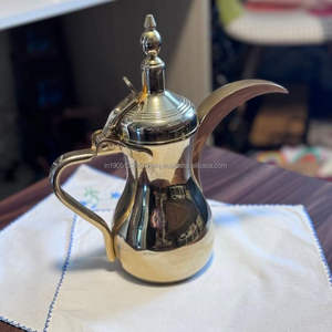 ARTESANÍA DE METAL DALLAH ÁRABE FABRICANTE DE TEA CAFÉ DE LA INDIA DALLAH ÁRABE EID DECORACIÓN RAMADAN DRINKWARE REGALO POR FABRICANTE - Product Image 5