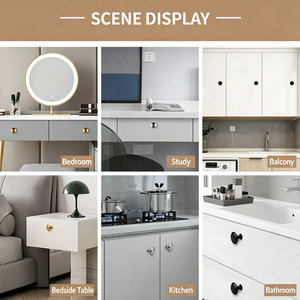 Polished Chrome Mushroom Cabinet Knobs Solid Metal Single Hole Drawer Pulls For Cupboard Dresser Closet Kitchen Bathroom Furnitu - Product Image 2