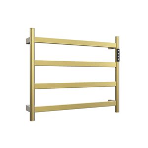 Portasciugamani Doppio Moderno 22,5 X 18,7 X 3,6 Pollici in Ottone e Ferro Pieghevole, Organizzatore per Bagno, Casa, Hotel, Cucina, Ufficio - Product Image 2