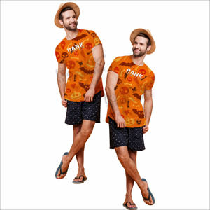 T-shirts pour hommes 100% coton, respirants, imprimés, coupe ample, style streetwear, en promotion. - Product Image 4