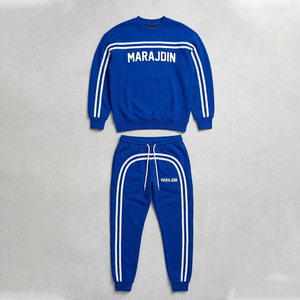Conjunto Deportivo Personalizado Azul para Mujer, Sudadera de Forro Polar, Pantalones Deportivos, Conjunto de Dos Piezas para Invierno, Impermeable y Ecológico - Product Image 3