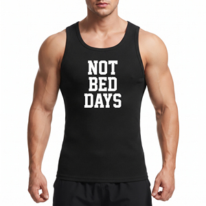 Camiseta sin mangas premium para hombre, camiseta deportiva 100% poliéster, chaleco deportivo informal para gimnasio, camiseta sin mangas personalizada OEM ODM - Product Image 1