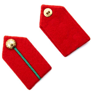 Patchs de gorgette de col militaire britannique en feutre non tissé et PVC, à coudre, avec dentelle perlée, pour uniforme de cérémonie, forme personnalisable, 3D, Marque GC - Product Image 2