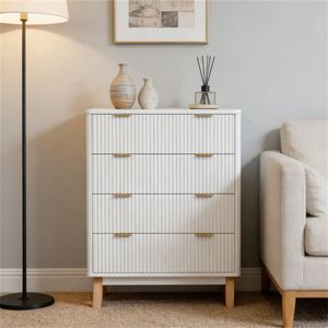 Credenza Bianca per Soggiorno con Ampio Spazio di Archiviazione - Product Image 1