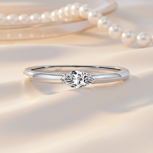 แหวนเงินแท้ 925 ประดับมอสซาไนต์รูปไข่ ดีไซน์หรูหรา สำหรับผู้หญิง ลดราคาพิเศษ - Product Image 3