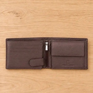 Cartera Bifold de Cuero Genuino para Hombre con Protección RFID y Monedero, Cartera de Moda Masculina de Piel de Vacuno de Grano Completo y Accesorios - Product Image 3
