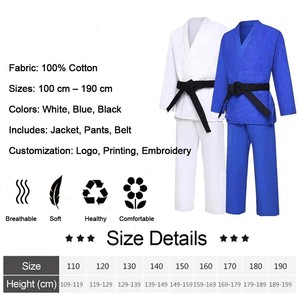 Kimono de Judo 2026, Ropa de Artes Marciales, 450 Gramos, Uniforme de Judo, Telas para Kimono de Judo para Hombre - Product Image 5