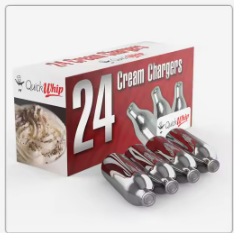 Cartouches de crème écologiques 8g pour chargeurs de crème, lot de 24 cartouches métalliques pour desserts, logo personnalisé pour la décoration de gâteaux et la pâtisserie, 640g 615g - Product Image 1