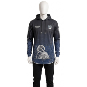 Sweat à capuche long haut de gamme avec logo personnalisé OEM ODM, doublure en laine de mouton, vente en gros directe usine - Product Image 1