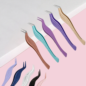 Pince à épiler colorée durable et réutilisable pour cils, en acier inoxydable, pour recourber naturellement, lavable, haute qualité, marque privée, vente en gros - Product Image 4