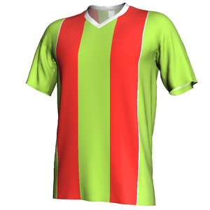 Uniforme de Fútbol de Manga Corta con Cuello en V, Diseño de Bloques de Color, Sublimado, Transpirable, OEM - Product Image 5