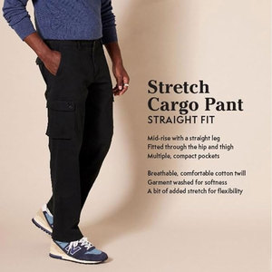 Men’s Straight-Fit Stretch <b>Cargo</b> <b>Pants</b> Durable Multi-Pocket <b>Work</b> and Casual <b>Pants</b> Flexible Comfort for Outdoor Activities - Product Image 6