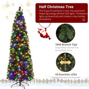 7.5ft PVC Material Automatic Tree Structure 1090 Heads 350 Lights Warm Color 10 Modes Christmas Party Decoration Set - Product Image 5