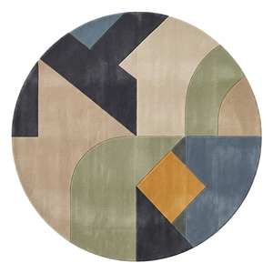 <b>Round</b> <b>Carpet</b> for Living Room Handmade Geometric Hand Tufted Wool Area Rug Modern Custom Designer <b>Round</b> <b>Carpet</b> Home - Product Image 6