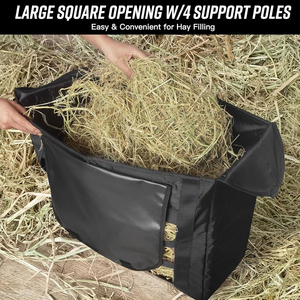 Extra Large Capacity Heavy-Duty Polyester Material Bale Bags Horse Feed Wear-Resisting <b>Equestrian</b> Hay Tote Bag Open Slow Horse - Product Image 5