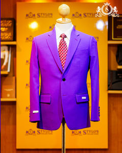 Costume d'affaires classique plissé sur le devant 100 % laine pour homme, fermeture simple boutonnage, grande taille, respirant, anti-plis, coupe-vent - Product Image 5